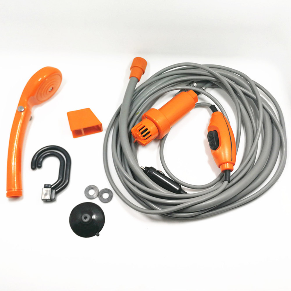 12v biltvättare utomhus camping resa bil dusch bil elektrisk bärbar dusch biltvätt vattenpump husdjur hund ta dusch