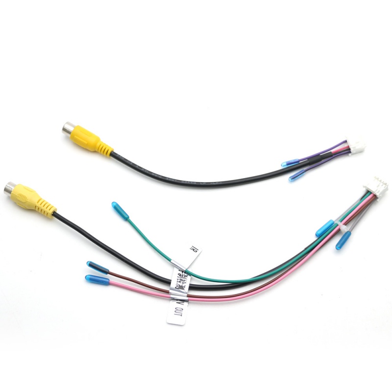10 Pin RCA Camera Video Input Reversing Parking Cable Adapter Wiring Connector Android Radio