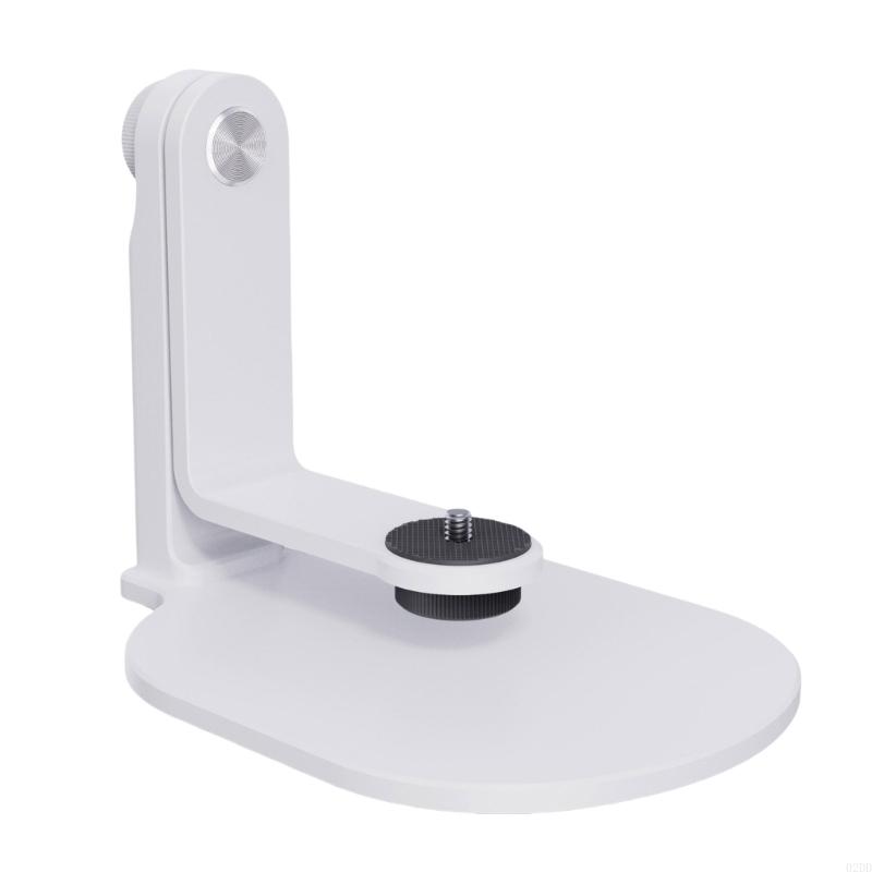 02DD Soporte escritorio para proyector con rotación 360°, fácil inclinación y tornillo seguro 1/4 pulgada: Blanco