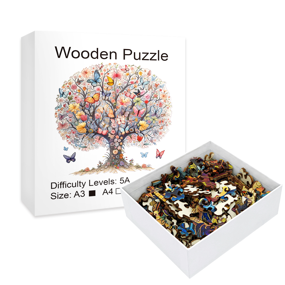 Albero della vita - Puzzle in legno, forma irregolare, estremamente difficile da assemblare giocattolo, regalo per la decorazione della casa, giocattolo interessante per adulti,