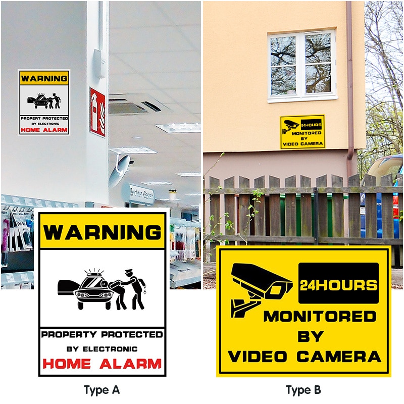 Waterdichte Thuis Cctv Video Surveillance Security Camera Beveiliging Huis Alarm Sticker Waarschuwingsticker Signs