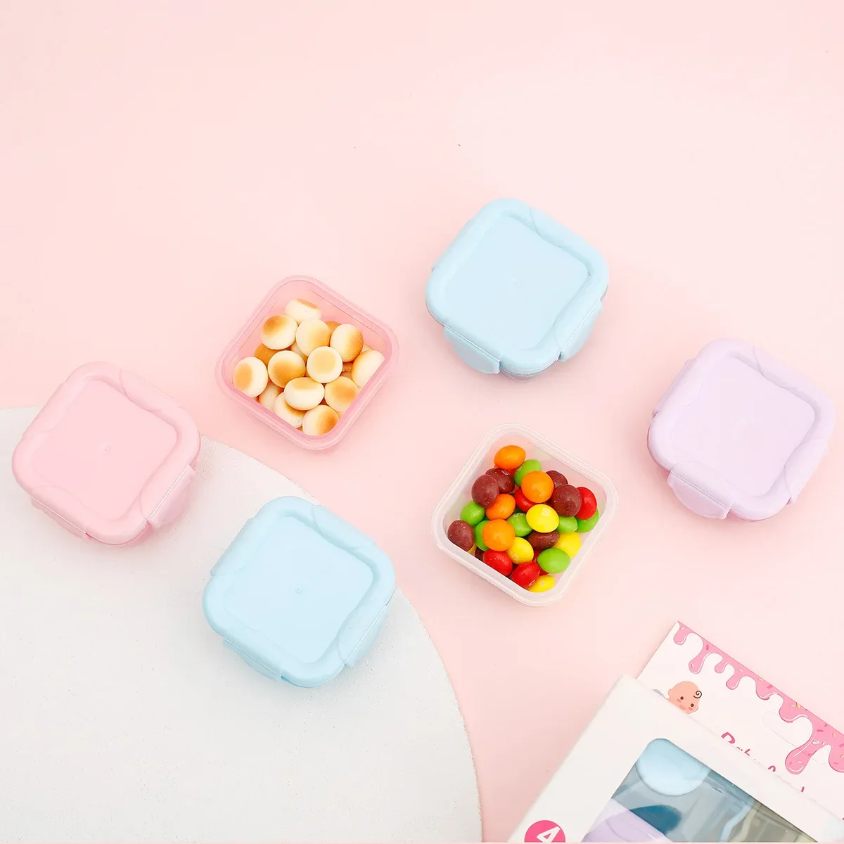 Plastic Voedselcontainer - Luchtdichte Vochtbestendige Vierkante Doos - Keuken & Huis Organisatie