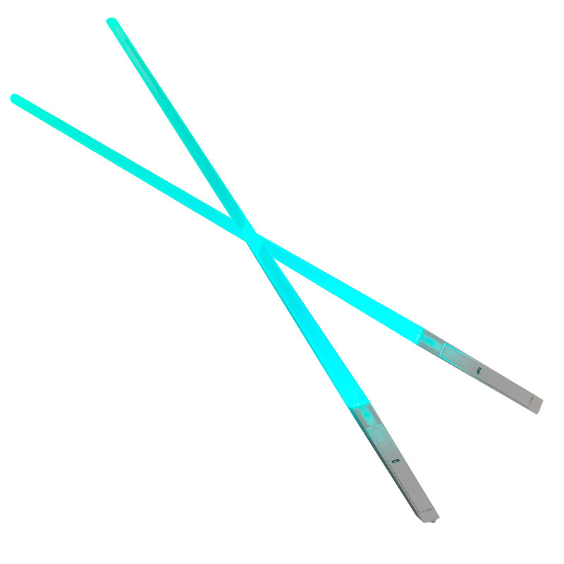 Sabre Laser LED thème StarWar, baguettes chinoises lumineuses, réutilisables, lavables et détachables, baguettes à Sushi, vaisselle de cuisine, 1 paire: Or