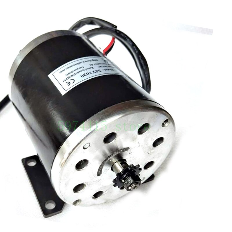 500W DC Motor 24V Electric Brushed Motor with Bracket for DIY Electric Scooter Bike 2500rpm Electric Motor