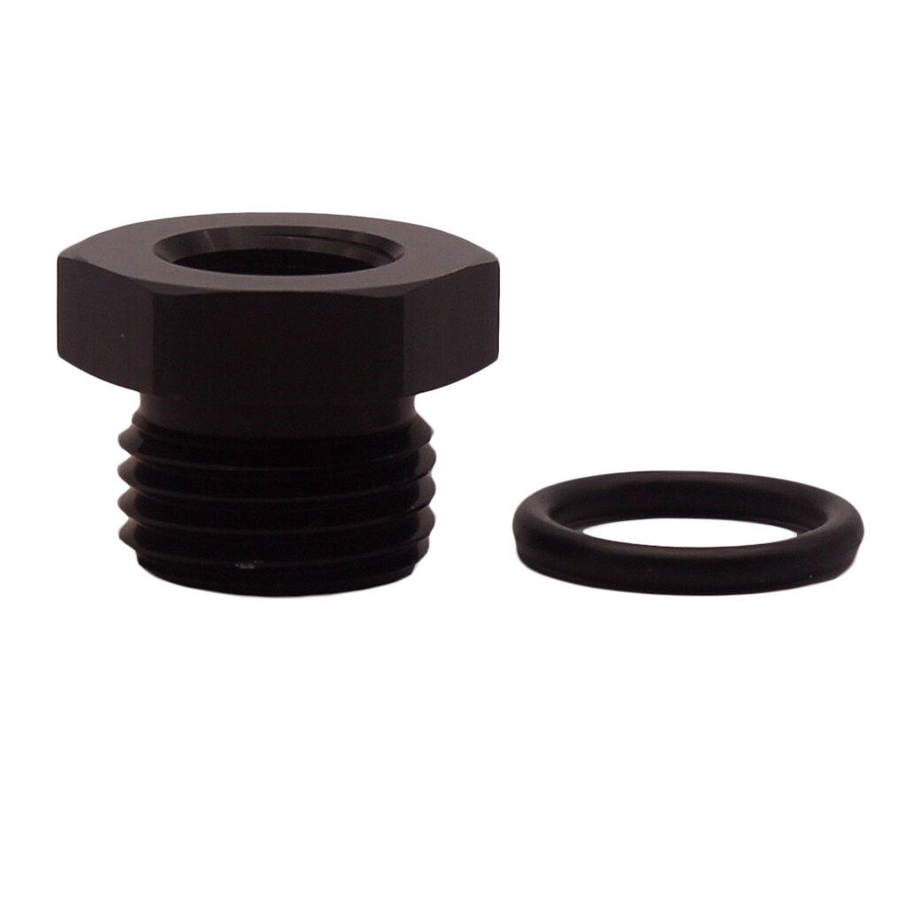Een-6 (AN6 -06) orb Hex Hoofd Poort Plug Met O Ring Boss + 1/8 "Npt Poort Zwart