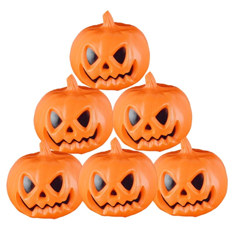 425F Scary Plastic Gemaakt Halloween Pompoen Licht Truc Bang Accessoires Partij Gunst Supplies Kids Verlichten Verveling