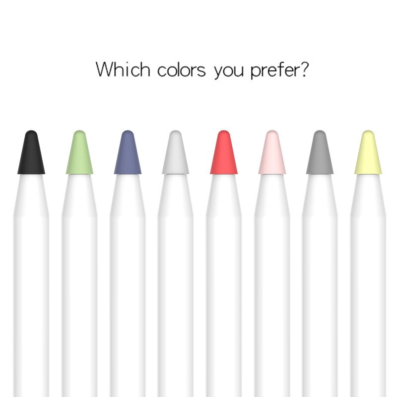 Kolorowa skóra 8 sztuk pióro stalówka ochronna pokrywa dla Apple Pencil 1 2 rysik do ekranu dotykowego dla Apple Pencil Silicone Tip Case