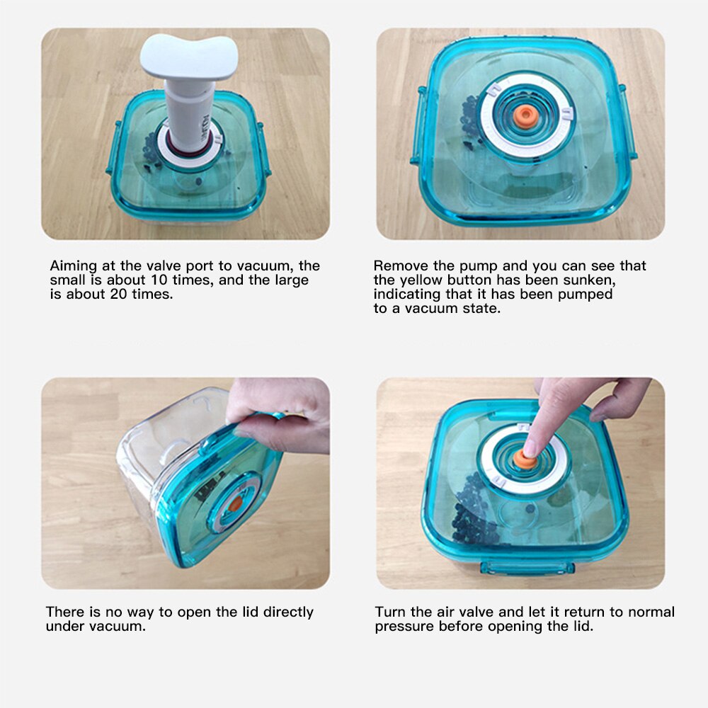 Food Storage Container Vacuum Container Plastic Storage Container with Lid Large Capacity Food Kitchen Accessories Storage Box