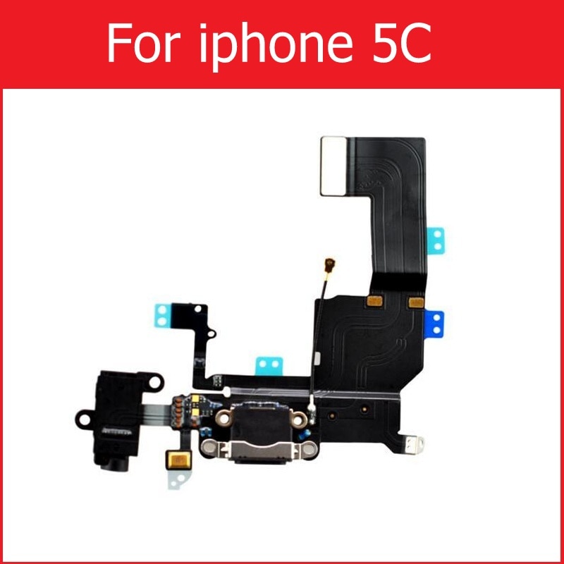 Usb dock oplader flex kabel til iphone 4 4s 5 5s 5c se opladning hovedtelefon audio jack port stik med mikrofon flex kabel bånd
