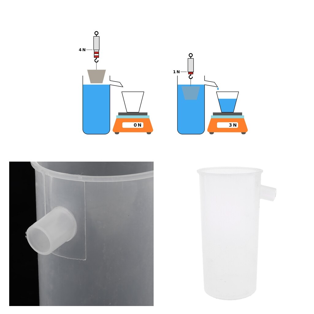 Overloop Kan Cup Plastic Beker Met Schenktuit Archimedes Beursgang Principe Model Onderwijs Kit