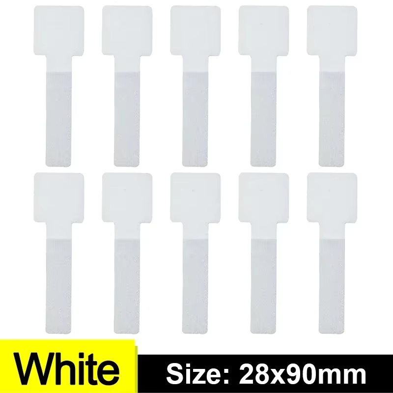 10/100pcs Cable Organizer Straps Self-Adhesive Hook & Loop Cord Management Reusable Cable Ties for Computer Desk Tidy Wire Strap: silver / 1m