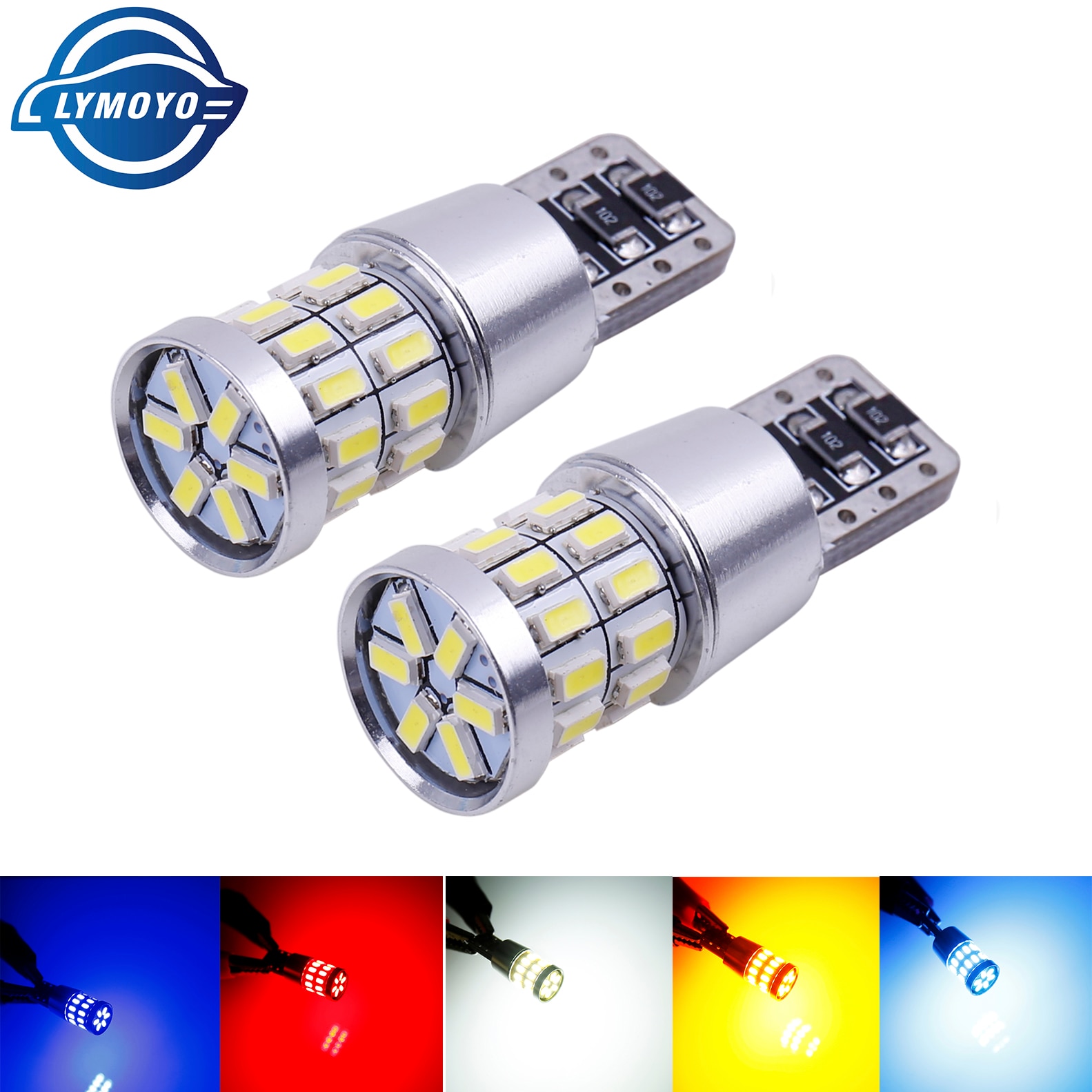 1pcs T10 W5W LED Lamp 194 168 Canbus Geen fout Wit Licht 3014 30 SMD Voor Auto Interieur Dome kentekenverlichting Lamp 12V