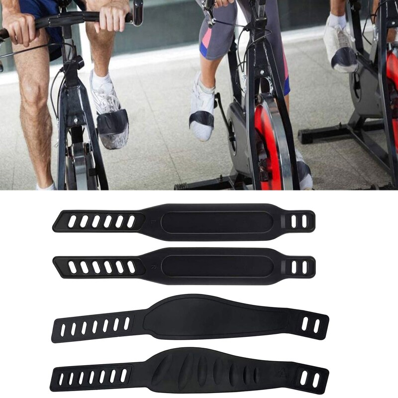 1 Pair Exercise Bike Pedal Straps, Bicycle Cycle Pedal Straps Universal Pedal Straps for Spinning Exercise Bike Home Gym
