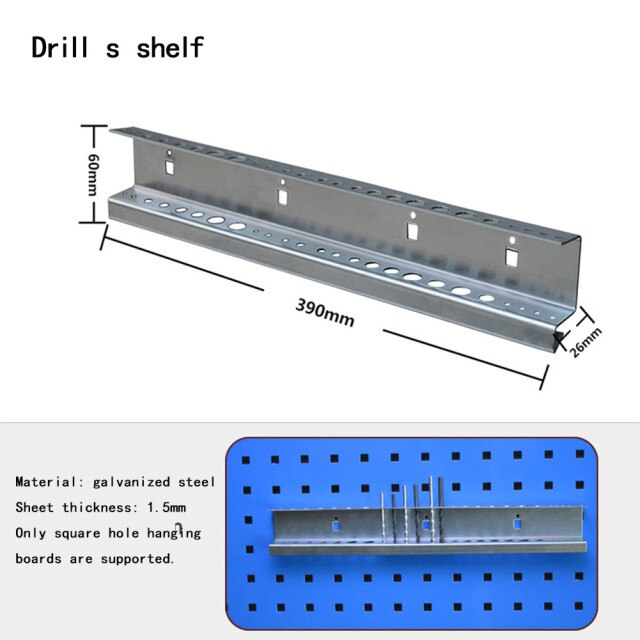 Crochet d&#39;orifice mural, matériel pour outils électriques, support de rangement, boîte à outils, plaque suspendue, meuleuse d&#39;angle, perceuse électrique manuelle, 1 pièce: drill holder