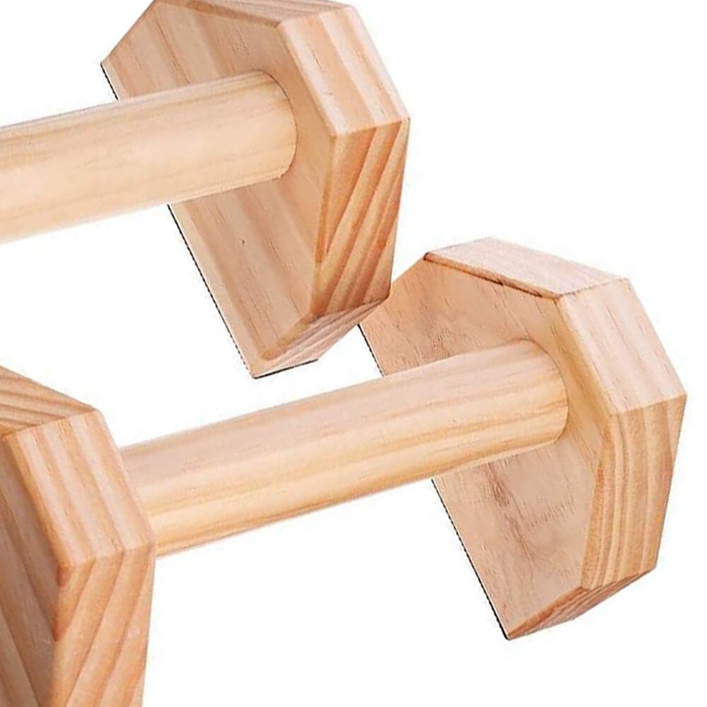 -1 paire Parallettes gymnastique Calisthenics barre de support en bois Fitness exercice outils entraînement engrenage pompes Double tige Sta