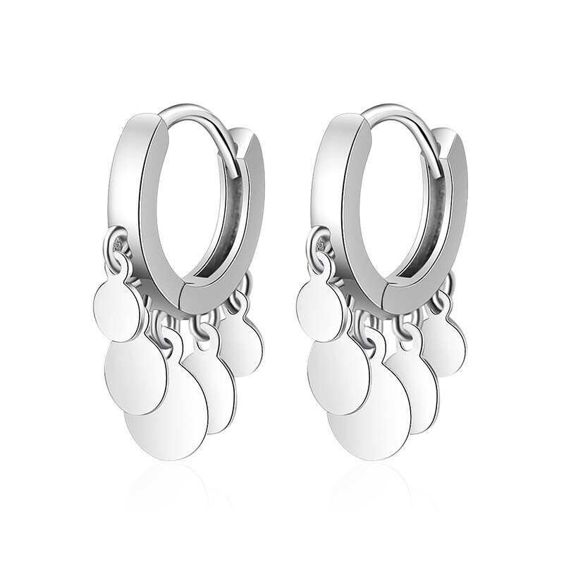 Simples bohemia hoop brincos pequeno minimalista huggie brinco parafuso prisioneiro estrela bola brincos para as mulheres encantador orelha jóias quente: Disc White