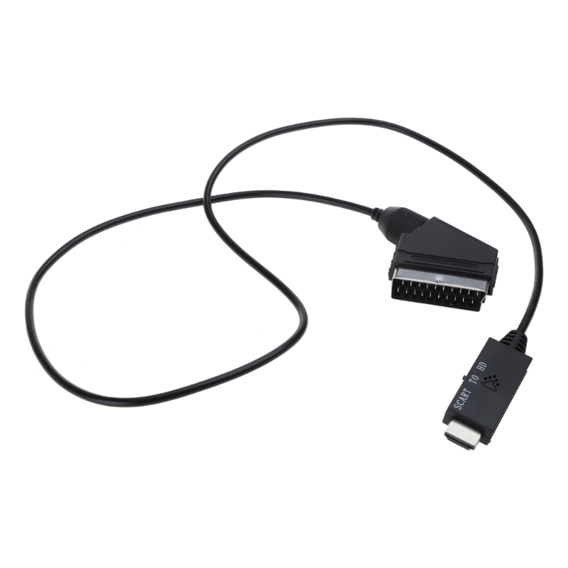 Høj hdmi-kompatibel til scart-konverterkabel  dc5v. strømforsyning, intet behov for drev, let og praktisk at bære