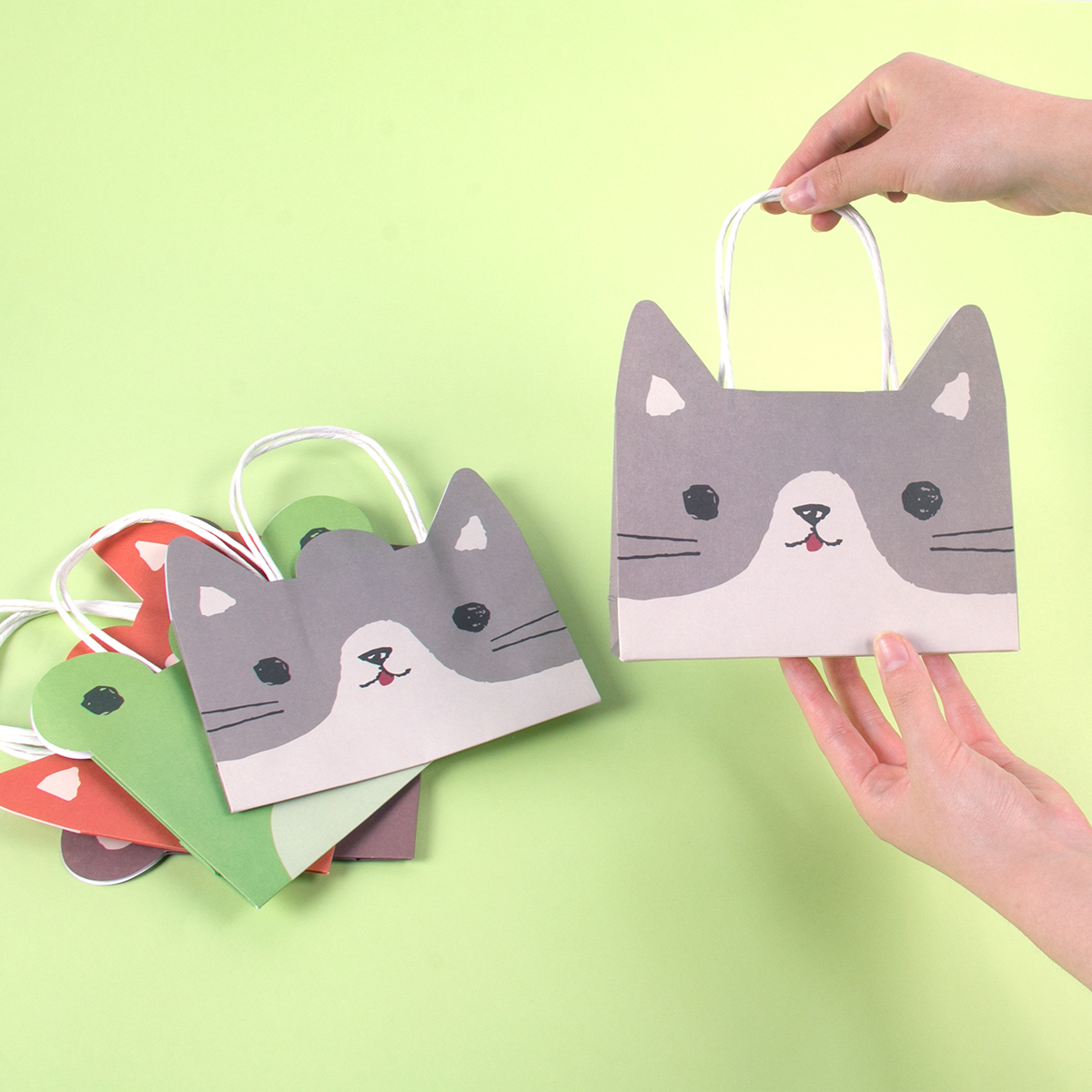 4pcs Cartoon Dieren Snoepzakjes - Beer Kikker Hond Kat - Jungle Verjaardagsfeest Koekjes Verpakking
