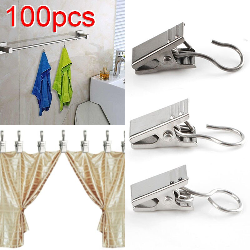 Hanging Clips Clamp Rustproof Waterproof Hardware Accessories 100Pcs Iron