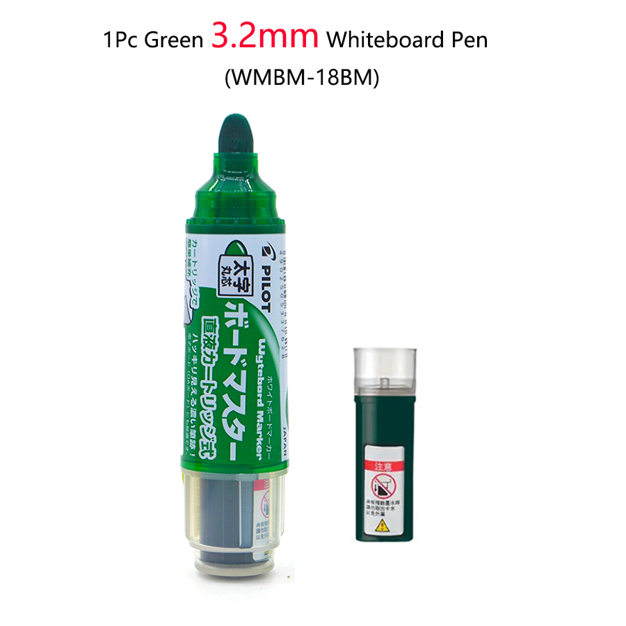 Marqueur de tableau blanc effaçable de couleur pilote, grande capacité, encre liquide rechargeable, marqueurs de tableau blanc, peinture scolaire, fournitures de bureau: vert clair