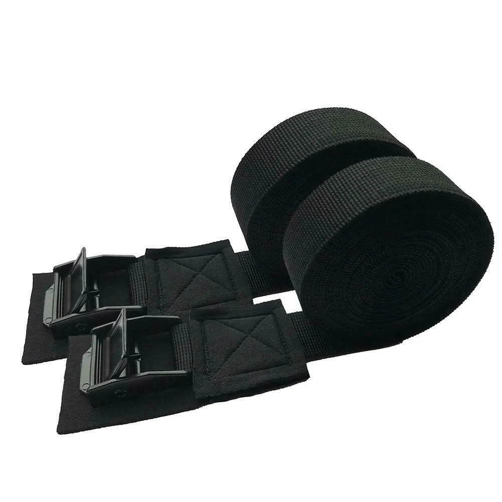 2 pz Nuovo 2/3/4/5 m * 2.5 cm Nero Tie Imbottiture Cinghia Forte Cintura A Cricchetto Borsa per Bagagli Cargo Ancoraggio Con Fibbia In Metallo Dropshipping: Arancione