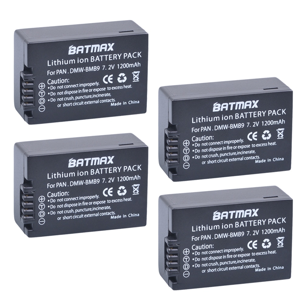 Batmax 1200mAh DMW-BMB9 camera Li-ion battery for Panasonic Lumix DMC-FZ40K,FZ45K, FZ47K,FZ48K,FZ60,FZ70,FZ100,FZ150