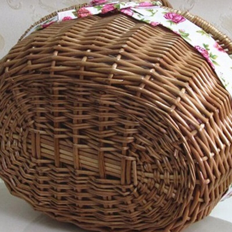 Wicker Storage Basket Wicker Picnic Blue Dirty Clothes Storage Basket Wicker Picnic Basket with Lid Shopping Basket