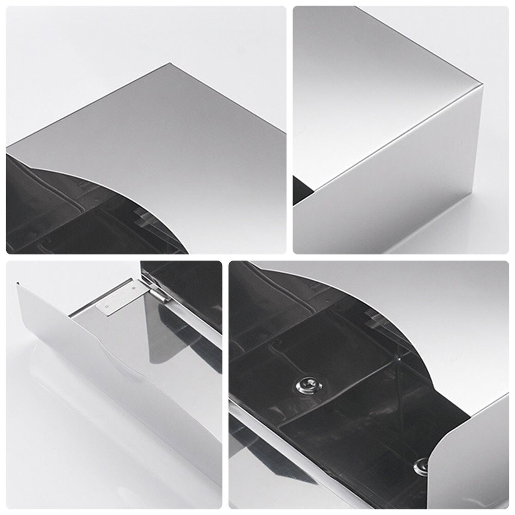 1pc Hand Towel Holder Stainless Steel Tissue Shelf for Bathroom Toilt
