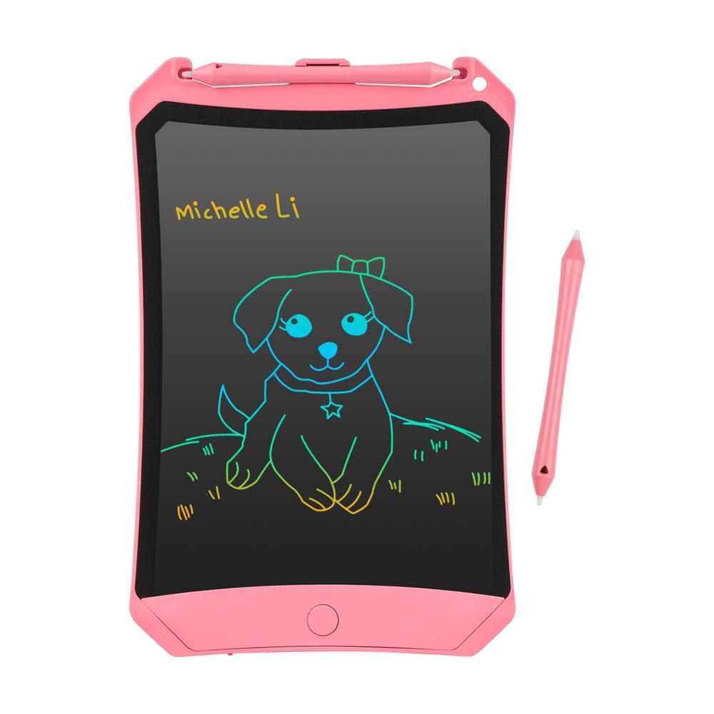 8.5inch LCD Writing Tablet with Pen Digital Drawing Electronic Handwriting Pad Message Graphics Board: Colorful pink