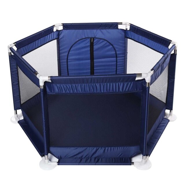 Baby Box Voor Kinderen Hek Ballenbad Park Kids Veiligheid Barrière Pasgeboren Baby Speeltuin Indoor Park Kids Activiteit Play Pen: Deep Blue