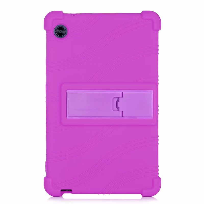 Para Huawei MatePad T8 funda de silicona MatePad T 8 pulgadas KOB2-L09 Kobe2-L03 soporte de cubierta antigrietas: Púrpura
