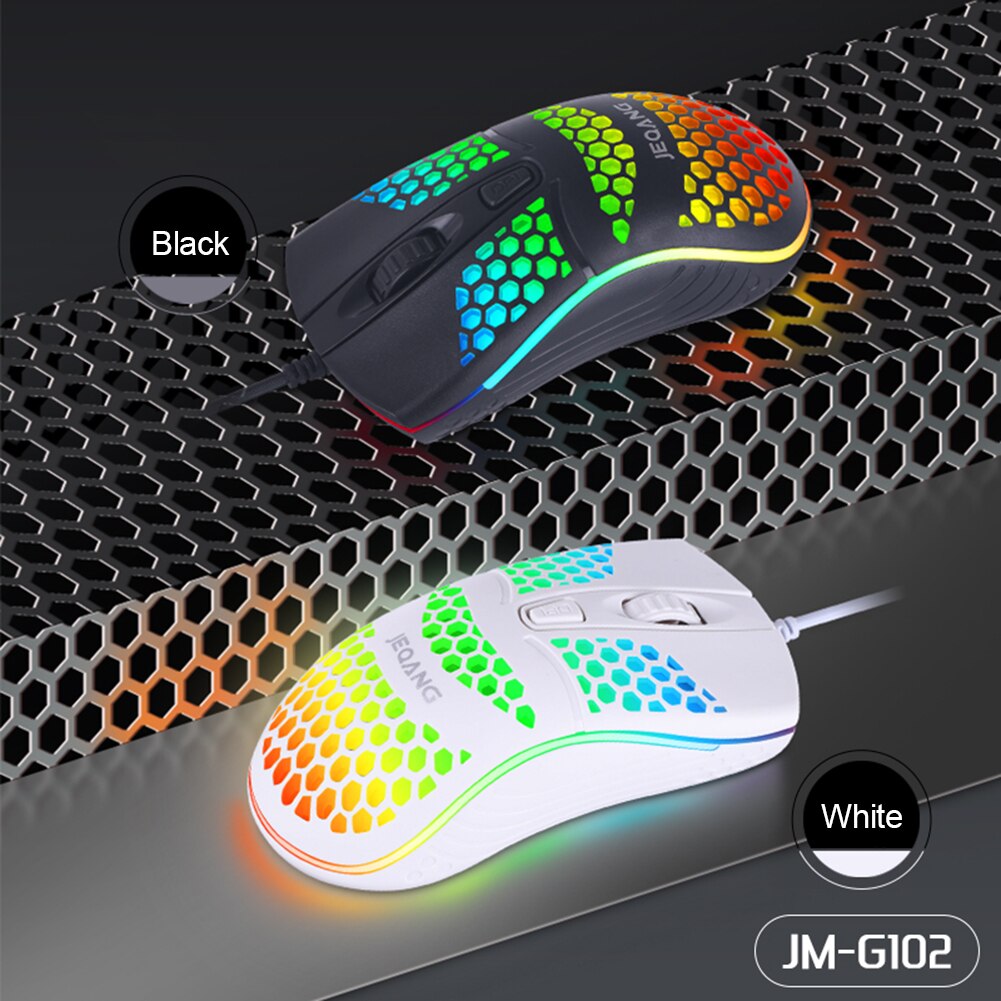 Laptop Desktop Computer Mouse USB Wired Gaming Mouse 1600 DPI Honeycomb Optical Mice for Computer PC