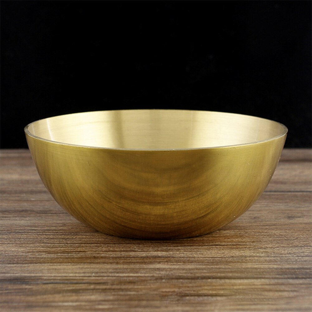 God-utensilio de cocina para adorar a Buda, agua lisa, arroz, dizi, templo, decoración para el hogar, tazón budista, de latón dorado