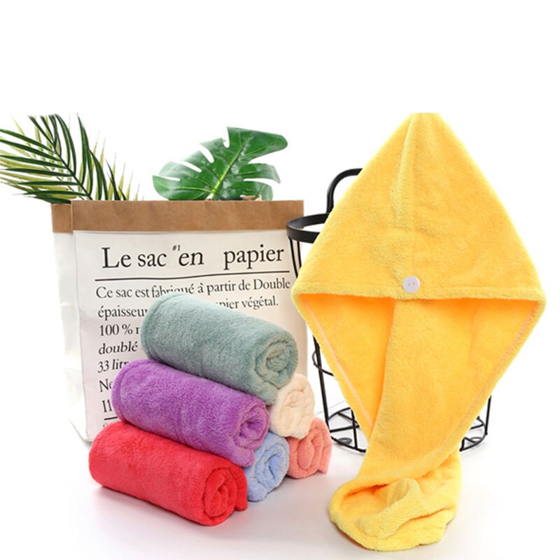 Women Microfiber Bath Towel Hair Dry Quick Drying Bath Towel Soft Shower For Lady Girls Turban Headwrap