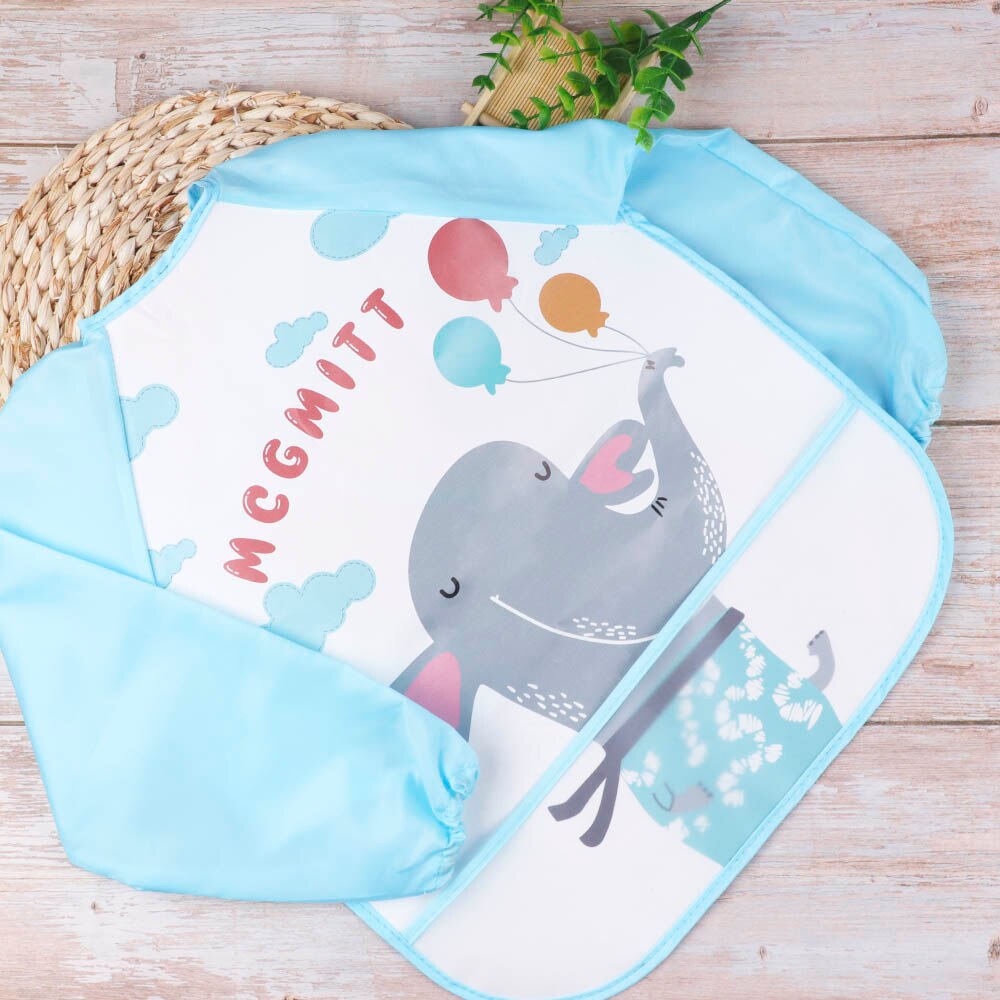 TYRY HU de dibujos animados bebé babero Slabbetjes EVA impermeable almuerzo Baberos para comer... Lange Mouwen lindo niños alimentación delantal Bandana