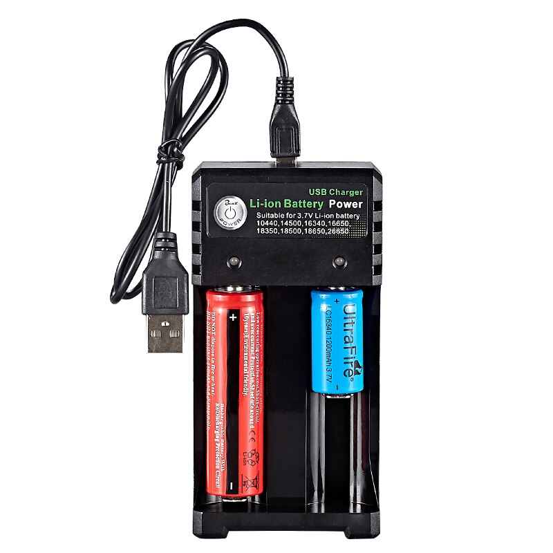LEMFO Battery Charger for 18650 26650 21700 18350 AA AAA 3.7V/3.6V/1.2V/ lithium NiMH Rechargeable battery: 2 slots