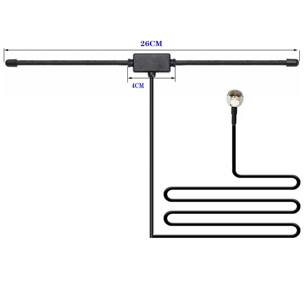 Hidden Adhesive Mount AM FM Radio Antenna F Female Head To TV 3.5 Mono FM Sheep Horn Antenna for Car FM TV Radio Station