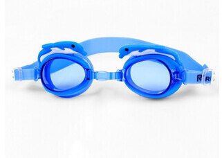 Gafas de natación profesionales para niños, lentes de dibujos animados, Delfín, antivaho, impermeables, para natación: Blue Dolphin
