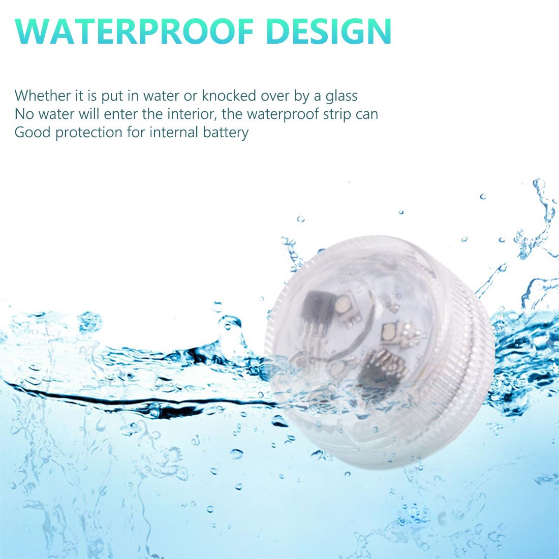 Underwater Light IP68 Waterproof Battery Operated Multi Color Submersible LED for Fish Tank Pond Swimming Pool Wedding Party: 3 Lamps 1 Controller