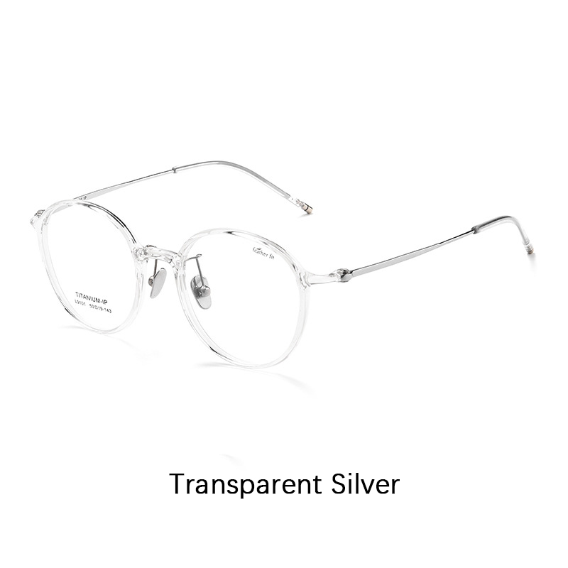 Gafas redondas Retro de titanio puro para mujer, montura ultraligera para miopía, montura decorativa óptica, gafas para ordenador, novedad de 2024: Gris / + 50