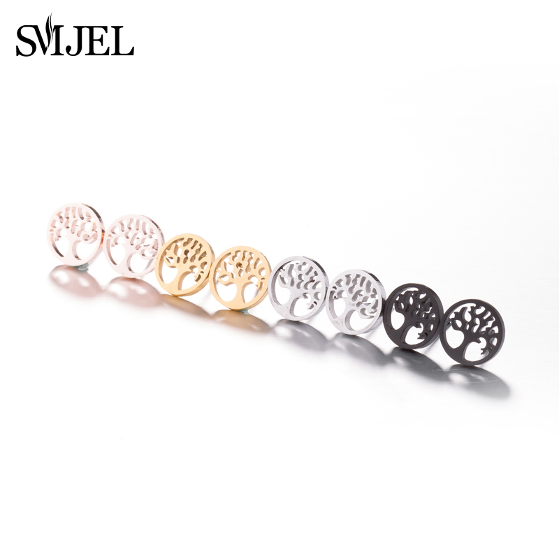 Orecchini bohéaspetto con fiore ottavino vita di albero per le donne 2024 gioielli in acciaio inossidabile di moda cactus Noce di cocco pianta orecchino