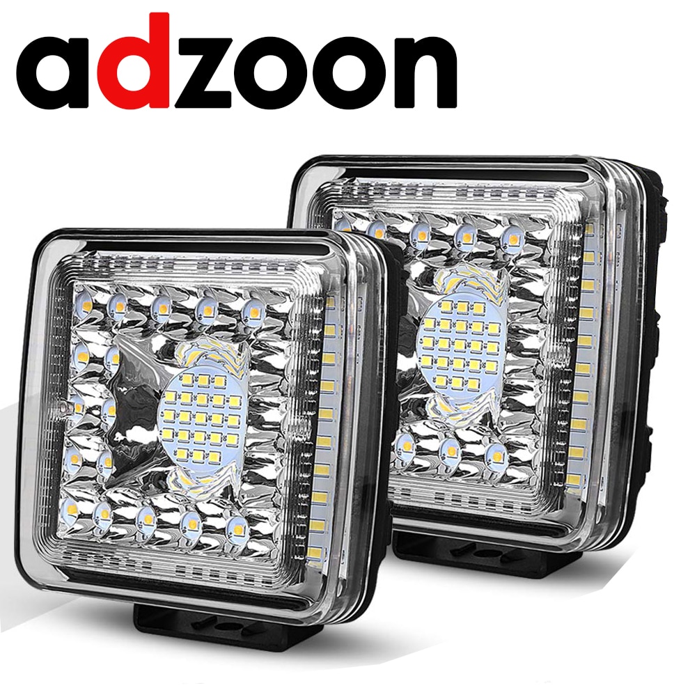 ADZOON Side Shooter LED Pods 4inch 231W 12v 24v for Off Road Truck Bus Boat Fog Light Car Light Assembly