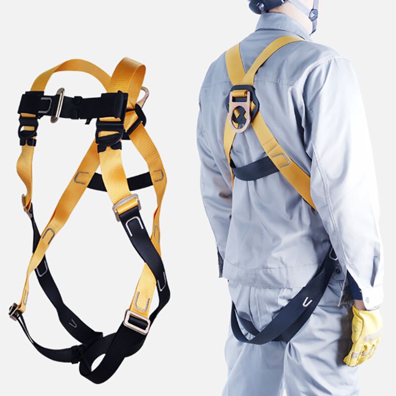 Adjustable Aerial Work Safety Belt Five-Point Safety Fall Protection Belt Camping Climbing Rope Construction Work Safety Belt: 1