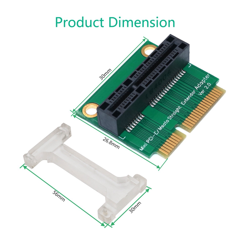 Mini PCI-E/mSATA Adapter for 3G/4G, WWAN LTE ,GPS and MSATA card(Vertical installation)