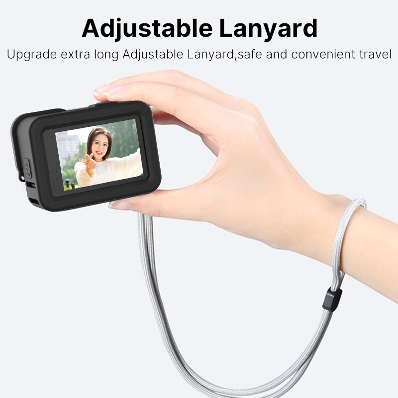 Ulanzi GoPro 9 10 Silicone Case for GoPro hero 9 10 black Protection Case Frame With Suction Cup Lanyard Camera Accessories