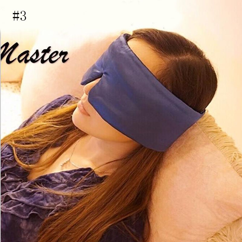 Luxe zijden draagbaar reisslaapmasker, dikkere rusthulp, zachte hoes, ooglapje, slaapmasker, etui,  mr080 stuks