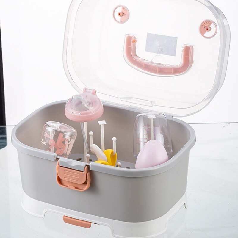 Étagère de séchage de biberons pour bébé, boîte de rangement de biberons pour -né, vaisselle 24BE