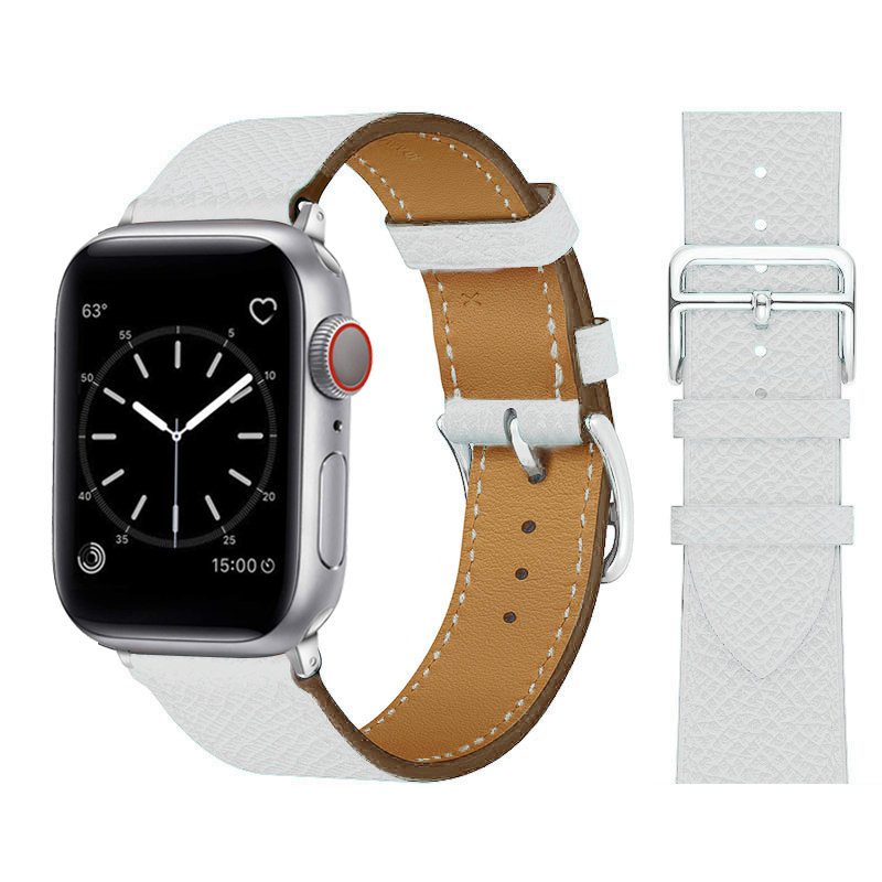 Læderrem til apple watch-rem 45mm 44mm 49mm 42mm 41mm 40mm single tour correa-armbånd iwatch-serie 9 7 8 6 5 4 se ultra