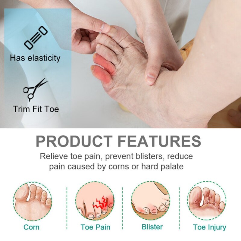 1 Paar Paars Siliconen Teen Separator Protector Orthopedische Pad Voetverzorging Tool Mouwen Pain Relief Tenen Orthotics Voetverzorging