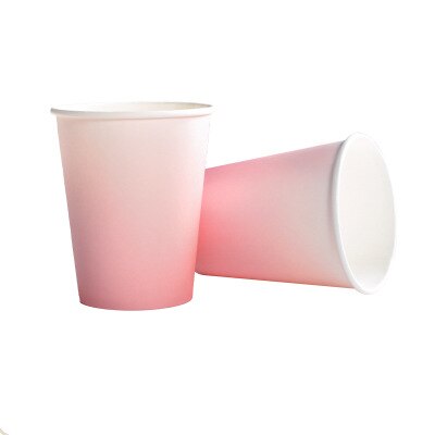 8PCS Party Pappbecher 12 Farbe Haushalt Kaffee Tasse Geschirr Home Decor Zubehör Hochzeit Decor Party: B